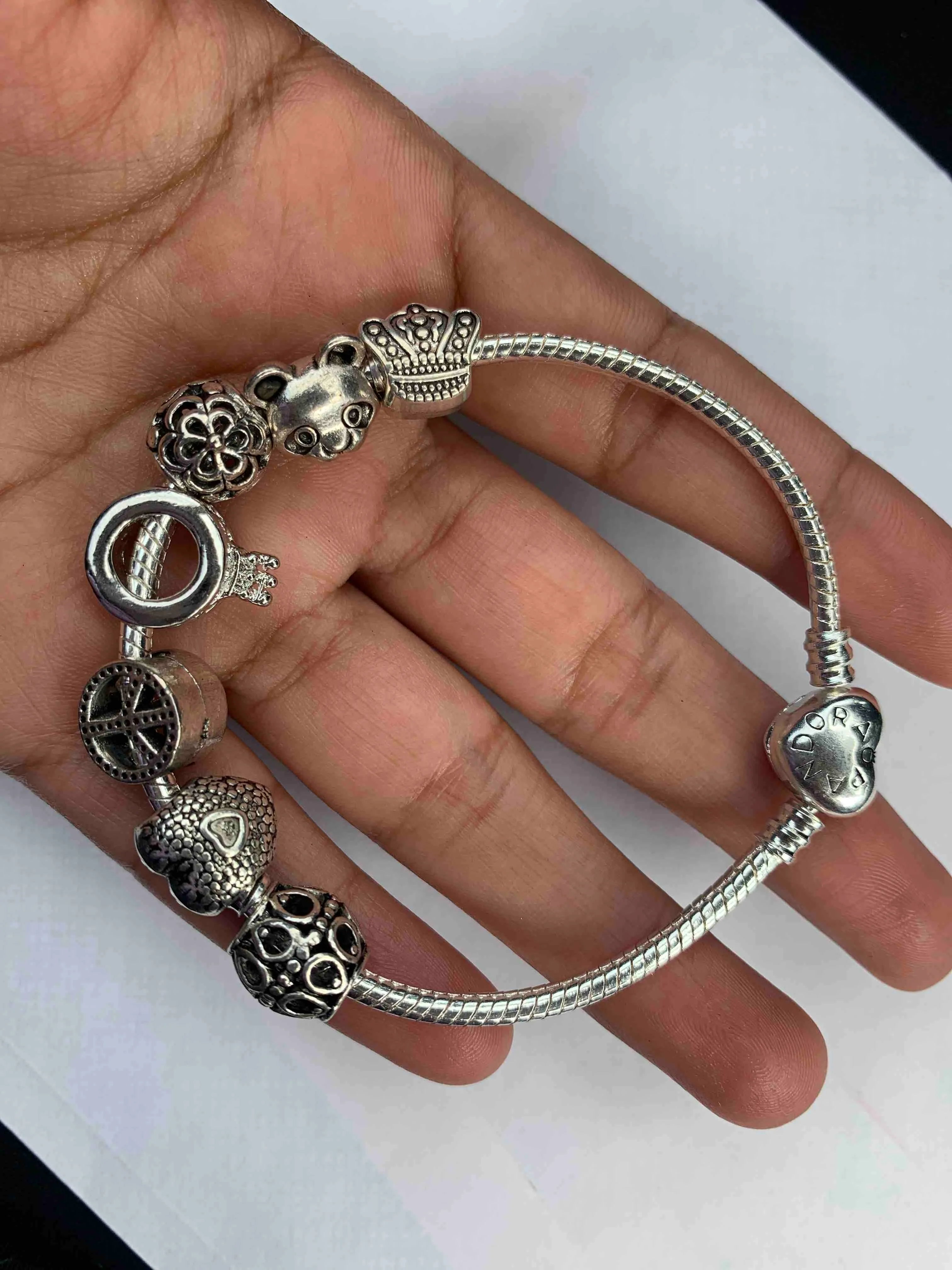 Charm Argents Pandora Moments Cadenas Maillon Chaîne Ajouré Pandora