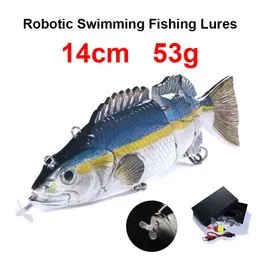 Leurre De Natation Robotique USB - Leurre Pêche Électrique Lumineux LED Verte Pour Pêche De Nuit