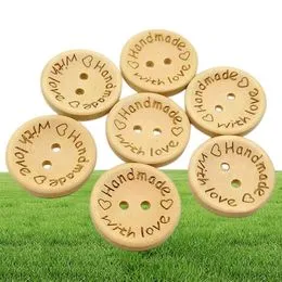 30 Boutons Ronds En Bois à 4 Trous, Pour Bricolage, Couture