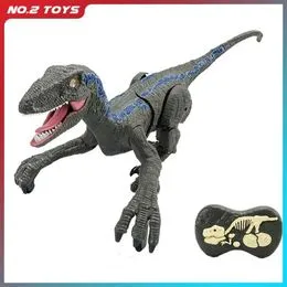 Leuke op afstand bestuurbare dinosaurus met effecten
