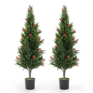 20 Stuks Kunstmatige Faux Ceder Takken 12.5 Inch - Groene Takjes En Pine Stengels Voor DIY Garland Krans Kerst Verfraaiing En Huis Tuin Decoratie
