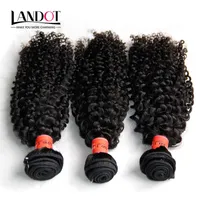6st LOT 8-30INCH BRAZILIAN KINKY Curly Virgin Hair Grade 7A Obehandlat Djup Curl Human Hair Weave Buntar Naturliga färgförlängningar färgbar