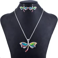 MS1504292Fashion Jewelry Sets Hohe Qualität Halskette Sets Für Frauen Schmuck Multicolor Alloy Einzigartige Libelle Design Party Geschenk
