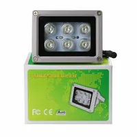 Auxiliary Infrared Light 6 Stark LED Night Vision Range 50m Aluminium Illuminatorlampa för säkerhet CCTV IP-kamera