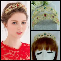 Envío gratis Sparkling Diamond Big Crown Rhinestone tiaras nupciales en stock Accesorios de boda Venta caliente Wedding Hair 2016 Hair Crown New