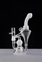 Newest Glass rigs 2016 White small bong mini water pipe pocket glass bong min oil Rigs with 14mm male joint