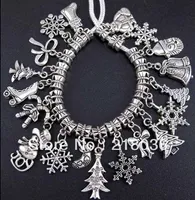 Charms 200pcs Mix d'argento di Natale giorno fortunato branelli dei pendenti per monili braccialetto europeo Fare regalo C823 di accessori Valentino