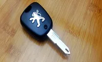 Custodia a conchiglia per chiave a distanza a 2 pulsanti per Peugeot 206 con LOGO