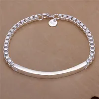H079 Lågt pris 925 Sterling Silver Plated Bracelet Mode Unisex Smycken Födelsedaggåva Gratis Frakt