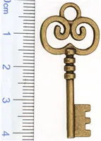 Keys Charms Bracelets Necklace Dangle Jewelry Making DIY Antique Bronze European Style Metal Wholesales Crafts Accessories 41*19*2mm 100pcs