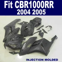 Matt Black Injection Mote Fairing Kit för Honda CBR1000RR 2004 2005 CBR1000 RR 04 05 CBR 1000