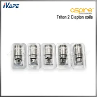 100% Original Aspire Clapton Coils Head 0.5ohm For Triton 2 Tank Atlantis Atomizer Aspire Triton 2 Atlantis Replacement Coils