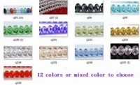 OMH wholesale 200pcs 13colors or mixed red color to choose 6mm rondelle round glass crystal beads rondelle spacer beads Sj95