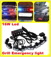 16W(8heads) bright Led police fireman ambualnce car Grill warning lights,emergency light,DRL,strobe flash light,waterproof