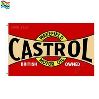 Castrol red flags banner Size 3x5FT 90*150cm with metal grommet,Outdoor Flag