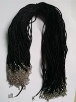 100 шт. Black Satin Silk ожерелье CAD 2.0mm / 18 '' 20 '' 22 '' 24 '' С 2 '' Удлинительная цепь Leadnickel бесплатно