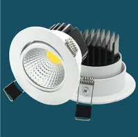 디 밍이 가능한 LED 통 COB 주도 recessed 천장 스포트 라이트 5W / 7W / 9W / 12W 천장 장식 LED 램프 AC85-265V