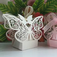 2015 nieuwe bruiloft gunst vlinder holle papier candy dozen gift bags DIY baby shower dozen voor bruiloft decoratie benodigdheden