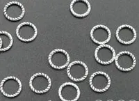 In magazzino Articolo in miniatura da 500 pezzi tibet argento torto anelli chiusi 8mm spedizione gratuita per gioielli fare risultati