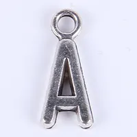 Nueva moda antigua plata / aleación de metal plateado cobre venta caliente A-Z letra del alfabeto A encantos flotante 1000 unids / lote # 01x