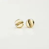 30Pair Gold Silver Coffee Bean Earrings Pea Stud Earring Espresso Bean Coffee Addict Stud Earrings Tai Ji Stud Earrings