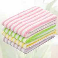 Anti-graisseux multi couleur magie fibre de bambou lavage plat chiffon à récurer serviette de nettoyage serviette cuisine lingettes chiffon QD9