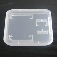 Nieuwe handige 2 in 1 transparante witte plastic kofferbak voor TF Micro SD-geheugenkaart Geheugenkaarthouder Box Opslag Draagbaar
