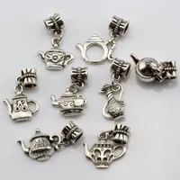 Les ventes chaudes ! 160pcs Antique alliage d'argent mixte Teapot Charms Dangle Bead Fit Charm Bracelet 8 style de bijoux bricolage