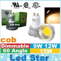 ce ul saa Dimmable E27 E14 GU10 MR16 Led Bulbs Lights cob 9W 12W 15W Led Spot Bulbs Lamp AC 110-240V/12V