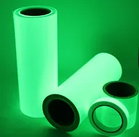 Premium Lysous Glöd i Dark Vinyl Tape Sheet Reflekterande Strips Grön Shinning Tape 50mm (W) * 10m (L) Gratis frakt