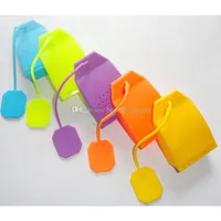 Silicon Tea Bag Shape Infuser Tea Leaf Silicone Strainer Loose Herbal Spice Filter Diffuser Coffee Tea Tools Party gift