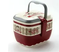 Mickey Mouse 3 Tier Bento Lunch Box pour Vaisselle Portable Lunchbox Conteneur pour aliments Accessoires de cuisine Micro-ondes de l'enfance Enfants