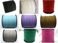 Hot ! 100 Yards Faux Suede Flat Leather Cord Necklace cord 2mm Spool Pick Your Color DIY jewelry