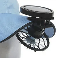 Portable Outdoor Hat Clip-sur Panneau Solaire Mini Ventilateurs Sun Power Panneau D'énergie De Refroidissement Cellule Refroidisseur Refroidisseur pour Camping Randonnée De Pêche Refroidissement Gadget