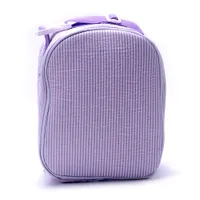 Purple Seersucker Material Lunch Bag 25pcs Lot USA Warehouse Wholesale Cooler Bag with Handle Casserole Carrier DOMIL106344