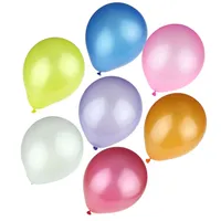 100 adet / grup Renkli Tatil Dekorasyon Inci Lateks Balon Şeker Renk Güzellik Dekor Balonlar Parti Düğün Doğum Günü Ücretsiz Kargo