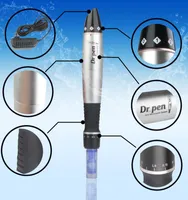 Derma pen 12 agulhas 6 velocidade micro agulha meso caneta Dr.pen Microneedle rolo profissional derma elétrica caneta com cartuchos de agulha 2pcs