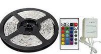 Outdoor Garden Waterproof IP65 LED Strip Light DC 12V 3528 SMD Multi Colors Changing Rope 300leds with IR Remote Controllers and 2A Adapter