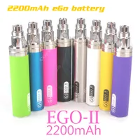 Original GS eGo II 2200mAh battery KGO ONE WEEK 2200 mAh huge capacity Power mods vapor mod atomizers vape pen e cigs cigarettes battery DHL