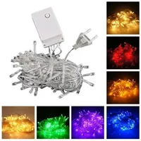 Edison2011 10M 20M Waterproof 110V/220V 100/200 LED Holiday String Lights For Christmas Festival Party Fairy Colorful Xmas LED String Lights
