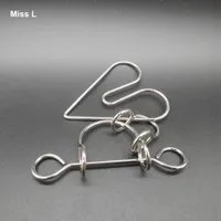 Double Heart Ring Wire Puzzle Metal Gadget Games Toys Great Gift For Kids Or Adults Gift Kid Child Teaching Prop Toy
