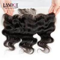 Grade 8A Cambodian Lace Frontal Closure Body Wave Wavy Size 13x4 Full Lace Frontal 100% Unprocessed Virgin Human Hair Closures Natural Black