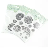Nail Art Decal Decorations 3D Nail Stickers 15PCS / Lot Ny Lace Flower Nail Dekaler Nail Art Sticker 115 * 90mm YL