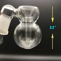 10 mm 14 mm 18 mm Ash Catcher Bowl mit Bubbler und Kalabsche weibliche m￤nnliche Aschef￤nger perc 14,4 mm 18,8 mm Recycler Glass Bong