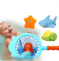 뜨거운 판매 아기 샤워 목욕 장난감 창조적 인 물 기린 어린이 목욕 목욕 장난감 세트