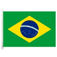 Bandera de la bandera de Brasil 3X5FT-90x150cm 100% poliéster, 110gsm bandera hecha punto deformación al aire libre tela