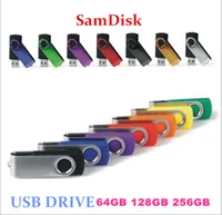 usb drive 64GB 128GB 256GB USB 2.0 Plastic Swivel USB Flash Drives Pen Drives Memory Stick U Disk Swivel USB Sticks iOS Windows Android