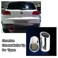 Carte de silencieux chromé chrome Chrome Chrome Astuce 2pcs / Lot pour Volkswagen VW pour Tiguan 2009 2011 2011 2012 2013