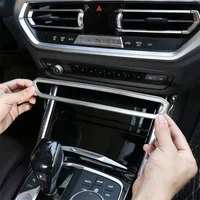 Автомобильный укладчик Центр консоли объемные рамки украшения обложки наклейки наклейки для BMW 3 серии G20 G28 2020 интерьерные аксессуары
