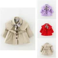 Bebek Kız Ceket Siper Bahar Sonbahar Tops Çocuklar Siper Ceket Giyim Ceket Çocuk Giyim Uzun Kollu Siperler